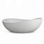 Baignoire profonde de 63 po à surface solide blanc mat avec contour antidérapant