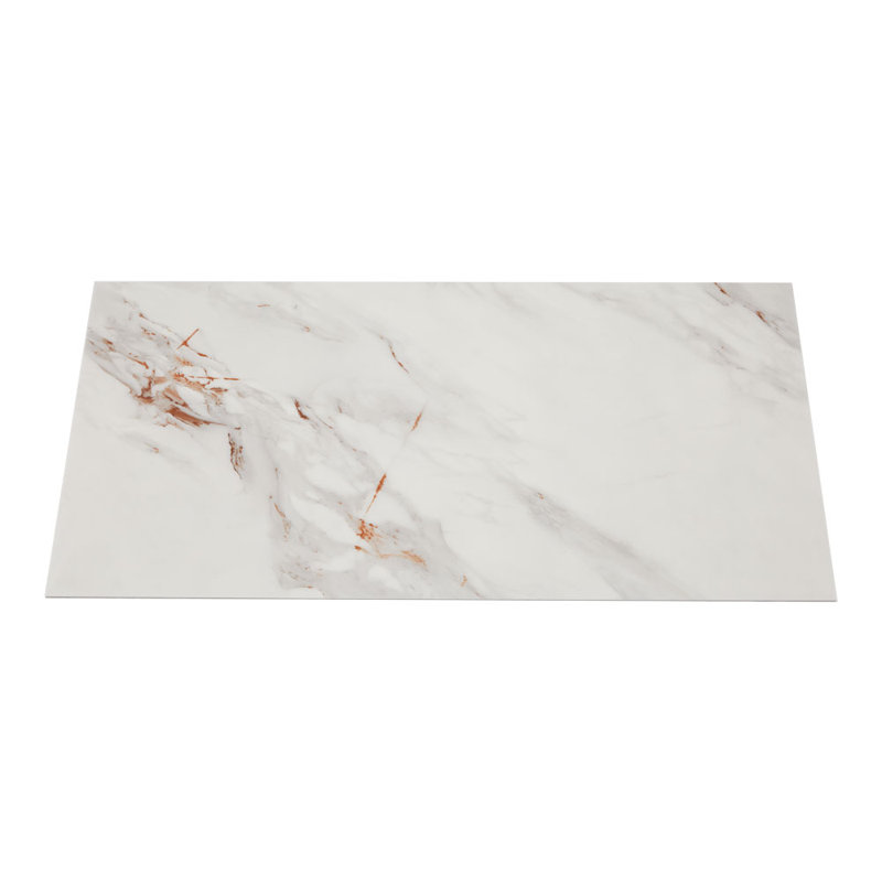 Polyvinyl Chloride (PVC) Peel and Stick Field Tile, 30 cm x 60 cm, Cream/Brown