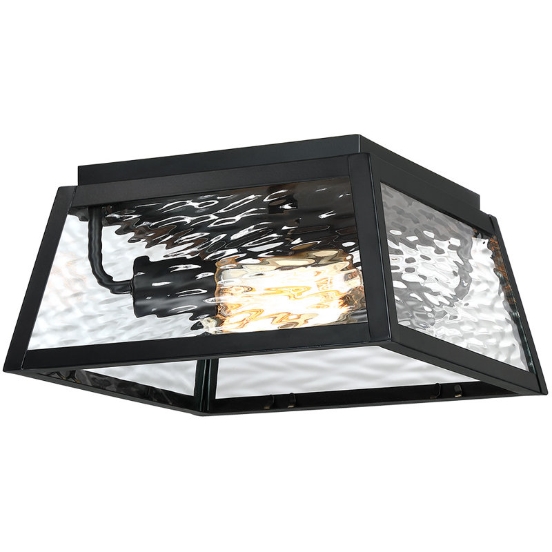 Plafonnier encastré d'extérieur noir 5 lumières Narka