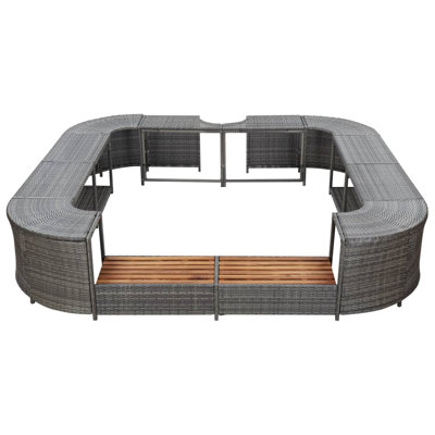 VidaXL 105.51'' D Hot Tub Step