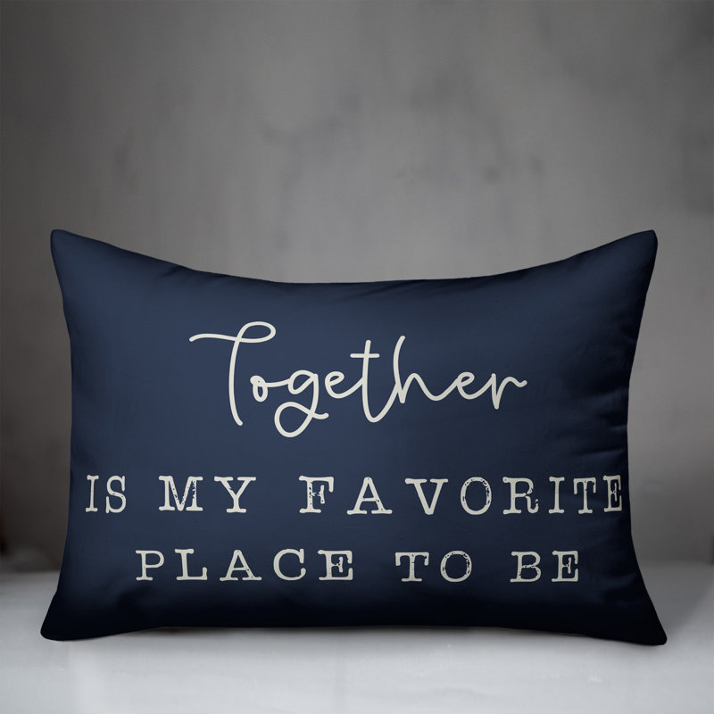 Housse de coussin rectangulaire d’extérieur favorite place, Bleu