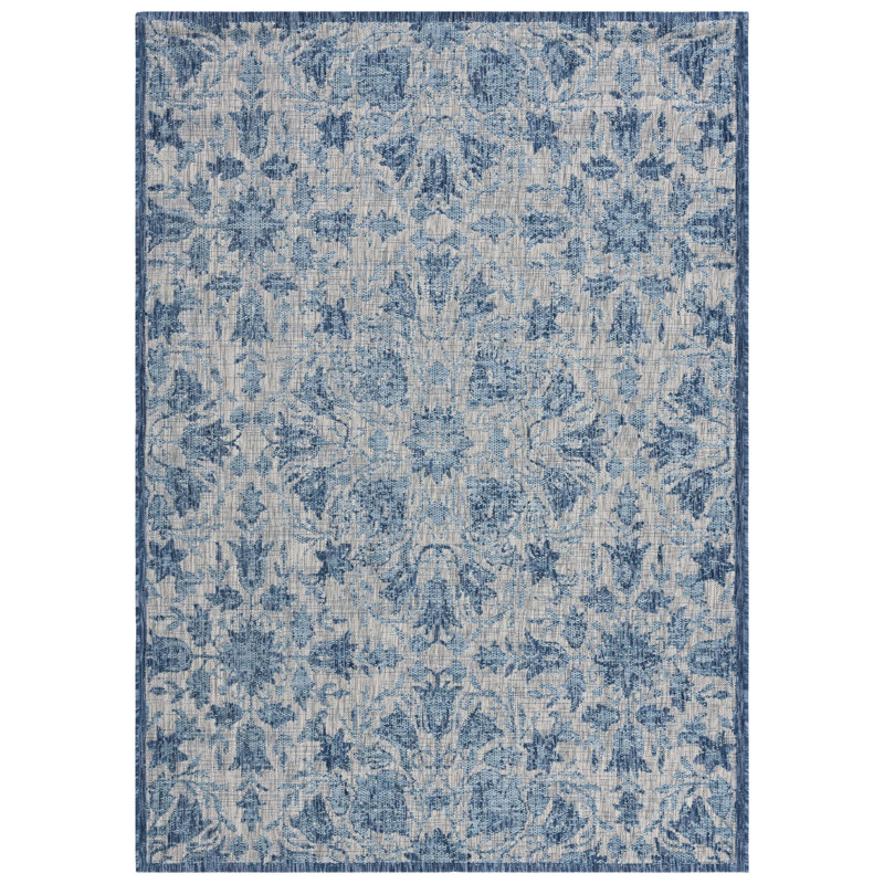 Puchta Performance Floral Indoor/Outdoor Area Rug, Rectangle 6'7" x 9'6"