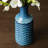 Modern Brilliant Blue Chevron Ceramic Table Vases