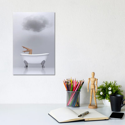 Woman Relaxing In The Bath 2 by Mike Kiev - Wrapped Canvas Print