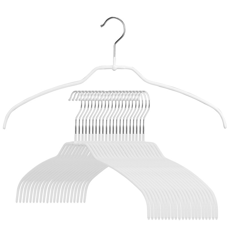 Metal Non-Slip Standard Hanger for Dress/Shirt/Sweater, White