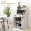Armoire de rangement de cuisine moderne - blanche avec plusieurs tablettes