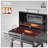 Feasto Charcoal Grill with Side Table and Wheels, 664 Sq. In. Outdoor BBQ Grill with Adjustable Charcoal Pan, Warming Rack, Built-in Thermometer and Storage Shelf for Backyard Patio BBQ