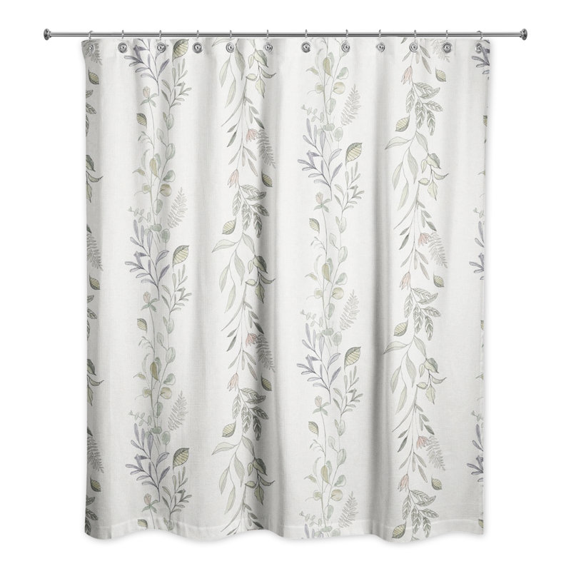 Rideau de douche simple Clementie, Blanc