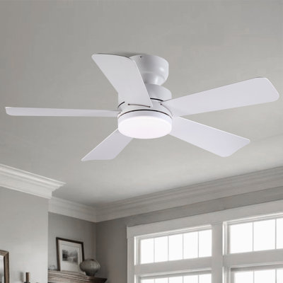 Ventilateurs de plafond encastrés 5 pales 41 "/ 46" avec lumières et télécommande / application