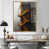 Toile avec cadre flottant or
