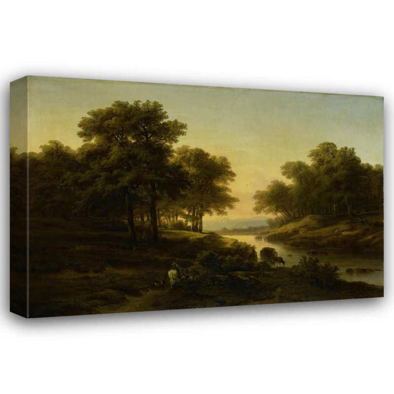 "Paysage" par Alexandre Calame - Art mural sur toile tendue avec châssis, H 18 po x l 14 po