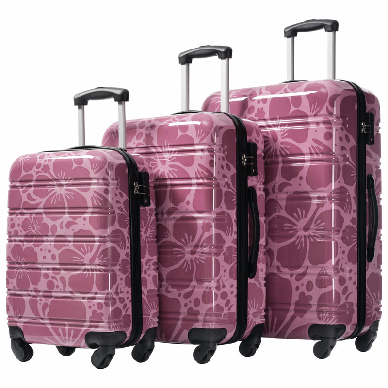 Valise à roulettes 3 pièces Hardshell avec valise TSA