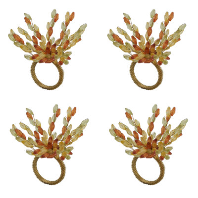 Beaded Flower Napkin Ring