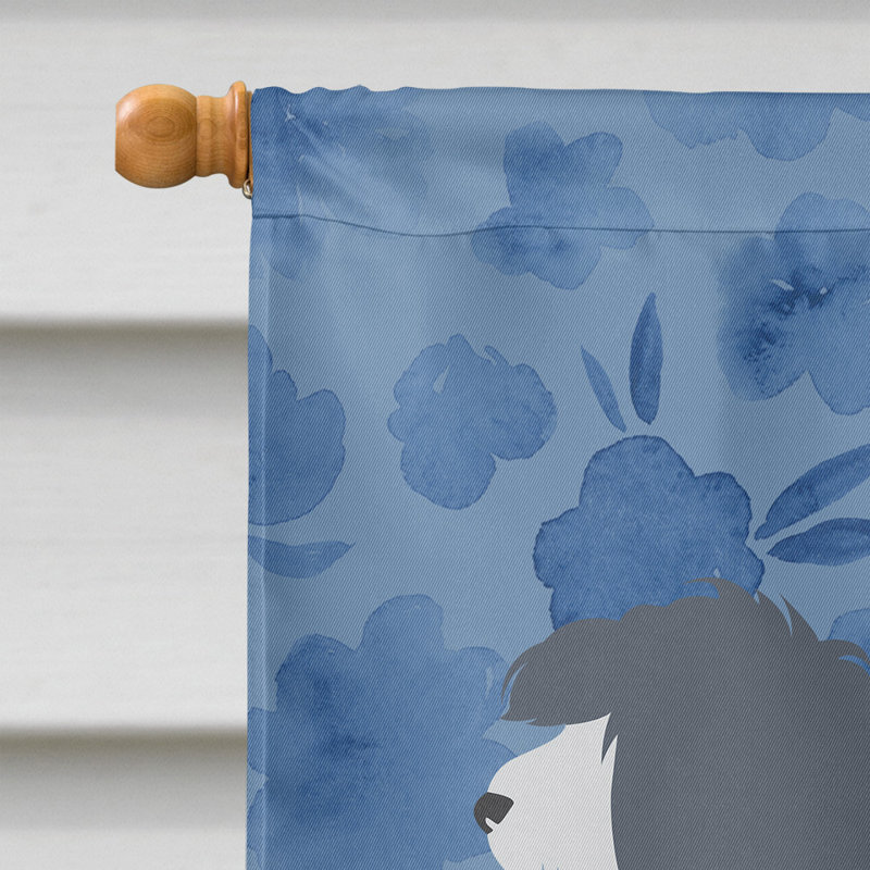 Caniche en polyester à 2 côtés 40 x 28 po standard welcome drapeau maison, Petit chien lion 2