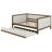 Full Size Upholstered Daybed With Trundle And Nailhead Decoration