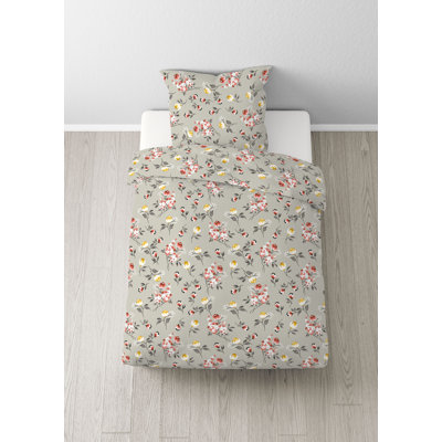 Traumhaft Schlafen - Castell-Markenbettwäsche Po Cotton Blend Floral Duvet Cover with Pillow Shams Included