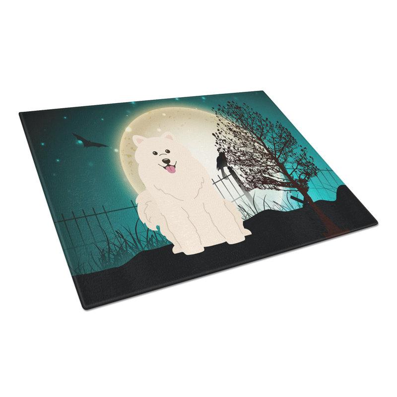 Planche à découper en verre trésors samoyède caroline Scary Halloween