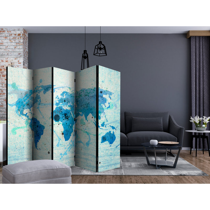 Persea 225cm W x 172cm H 5 - Panel Folding Room Divider