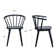 Majidah Solid Wood Arm Chair in Black