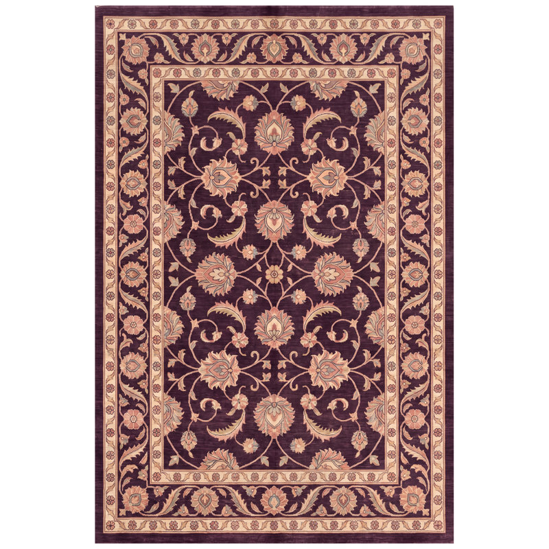 Tapis Birch2 traditionnel à motif floral intégral or rose gris ivoire, lavable à la machine, antidérapant, à poils courts, pour l'intérieur et l'extérieur, adapté aux animaux domestiques, idéal pour le salon, la chambre, la salle à manger, l'entrée, le couloir ou le bureau.