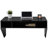 Yves Modern Wall Mounted Floating Computer Table Desk with Storage Shelves-72519143