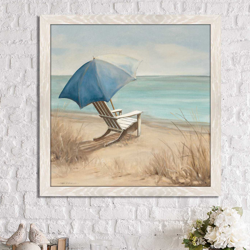 « summer vacances i », reproduction de peinture à l’acrylique encadrée, H 27,5 po x l 27,5 po x P 0,75 po
