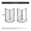 OVE Decors Breeze Premium 33 in. Round Shower Kit w/ Clear, Base-836338043