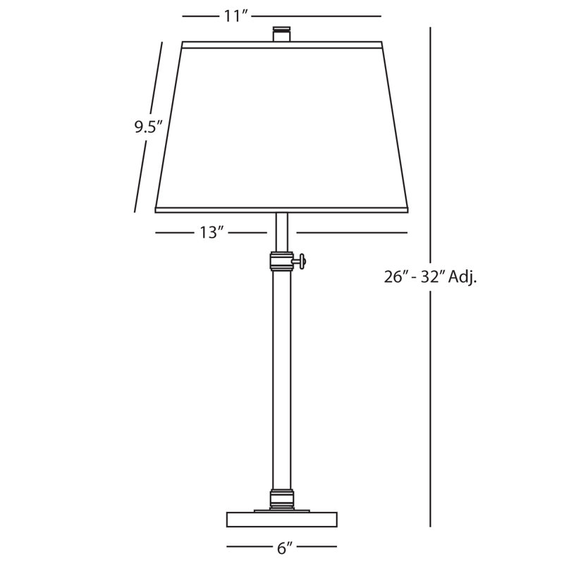 Bruno Adjustable Metal Table Lamp