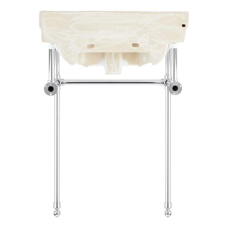 24" Cierra 31" Tall Porcelain Rectangular Console Bathroom Sink with Overflow, Chrome