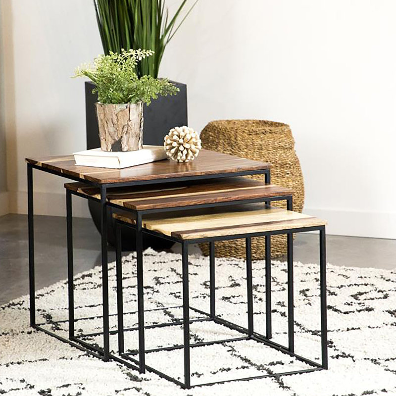 Ensemble de 3 tables gigognes