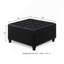 Large Square Wooden Legs Storage Ottoman-2026237061