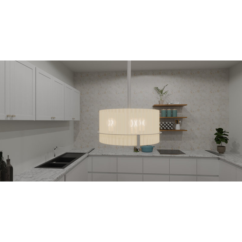 Seymour 3 - Light Drum Pendant, Brushed Nickel