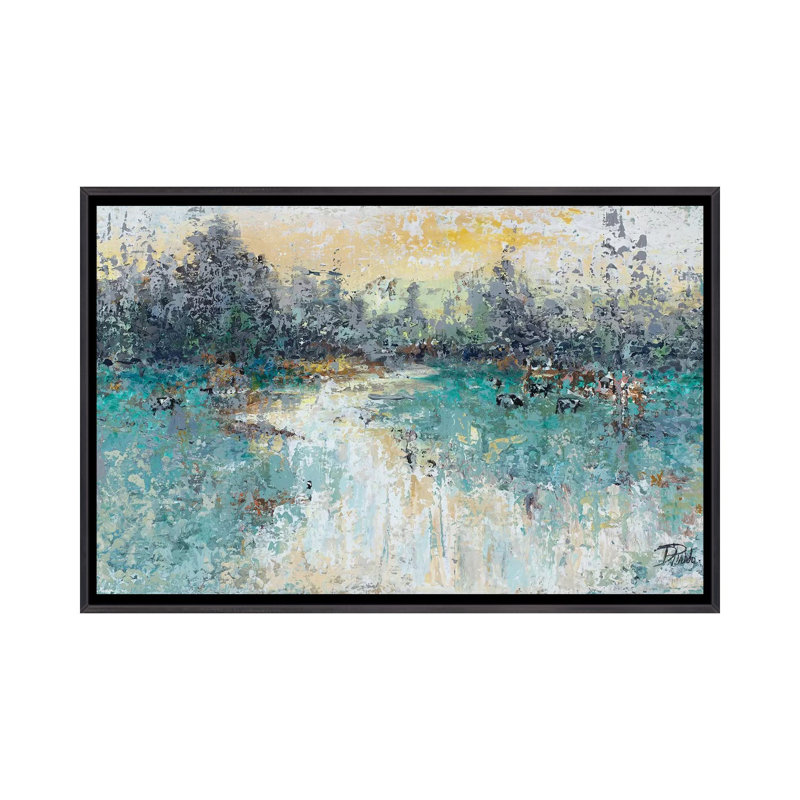 «Wild Fields» par Patricia Pinto - reproduction d'art sur toile, H 48 po x l 32 po x P 1,5 po, Toile avec cadre noir patiné