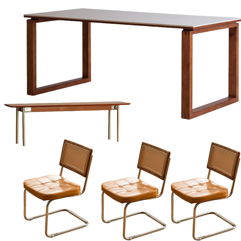 Retro Large    Slate    Dining    Set