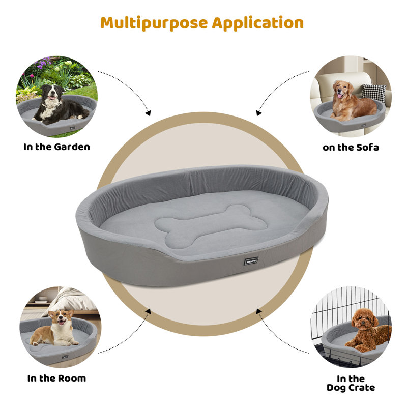 Lit pour chien - Lit pour chien chaud et polyvalent pour grands chiens, tapis amovible et lavable, 3TG