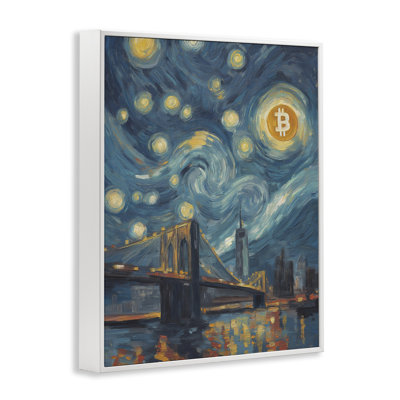 Iconic Blockchain Moonlight Framed Giclee, design by Svetlana Aleynikova