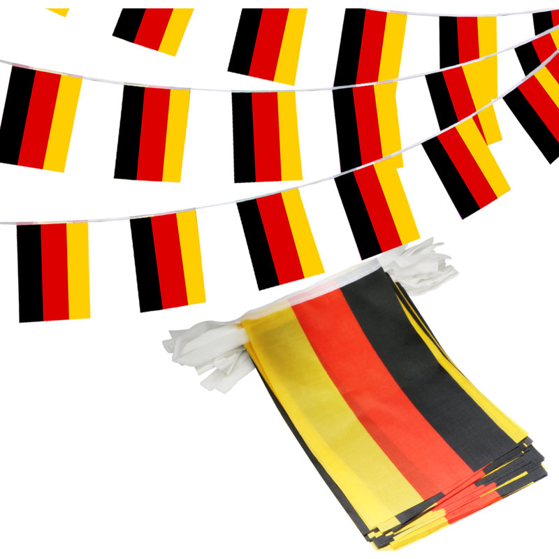 Germany String Flag Pennant Banner with UV Protection, 33 Feet