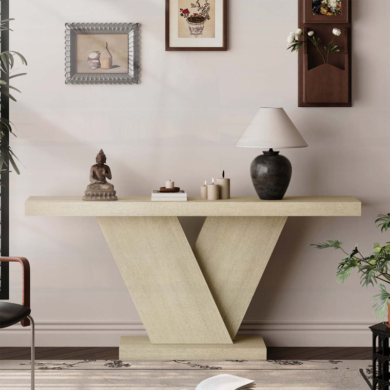 Table de couloir robuste pour petits espaces, Imitation chêne