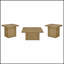 Ensemble de tables basses 3 pièces élégantes avec un design sculptural et des tons chauds et contemporains pour les salons modernes
