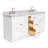 Hamlet 73'' Double Bathroom Vanity with Carrara Marble Top-60199497