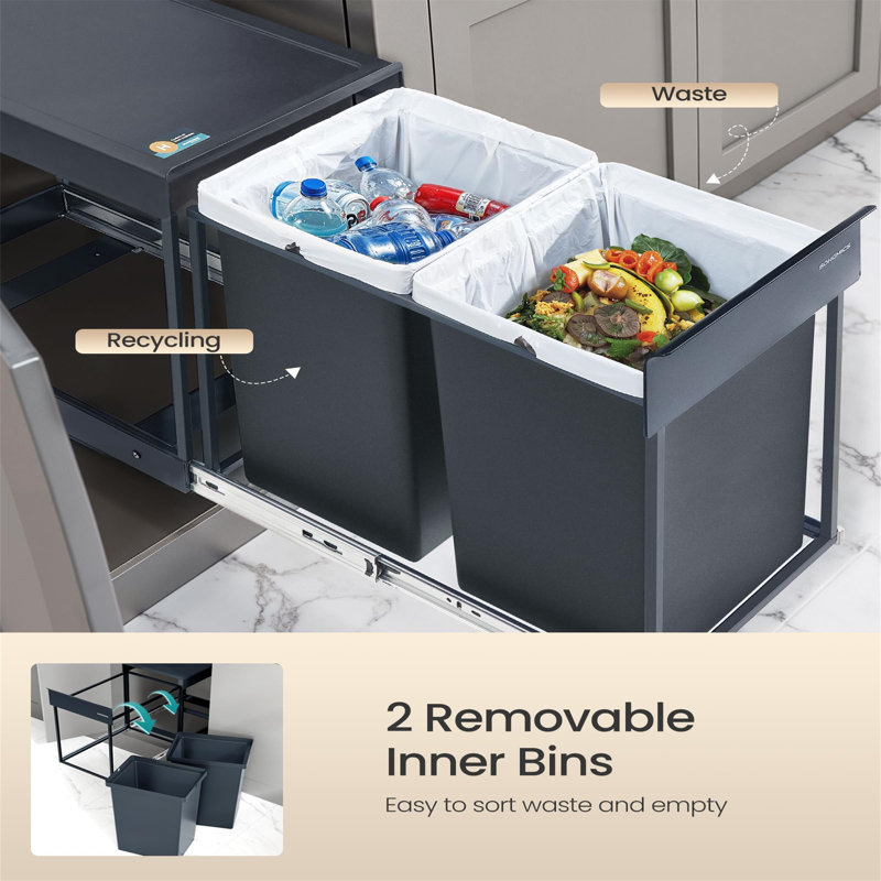 Stainless Steel Open Waste Bin - 30L