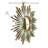 33'' Gemme Mirror, Luxury Style PU Sunburst-shaped Art Decorative Mirror, Suitable for Bathroom, Bedroom, Living Room, Corridor, Entryway, etc.