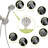 Dual Shower Head With 4.7" Rain Showerhead & 8 Hand Shower, Brushed Nickel Plating Head, Showerhead, Finish, Plastic Made-121320241