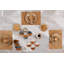 Ensemble de sous-verres en marbre et bois LuxeDesigns - Sous-verres 4 pièces antidérapants, marbre et bois de qualité supérieure pour un décor élégant, moderne et rustique - Sous-verres durables pour la maison, les événements et les cadeaux de pe