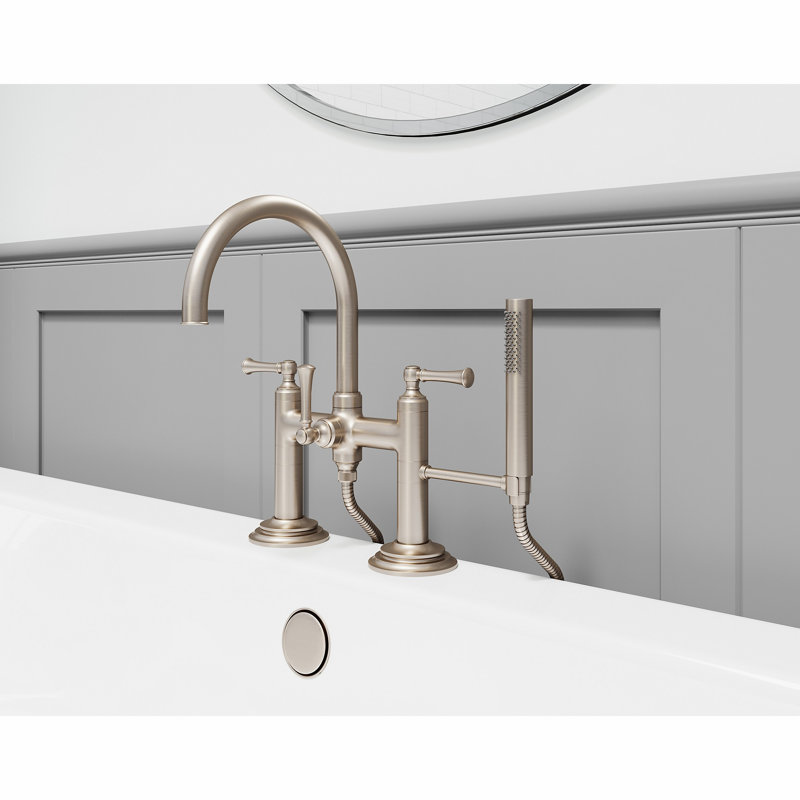 Tisbury Deck Mount Tub Spout, Brushed Nickel