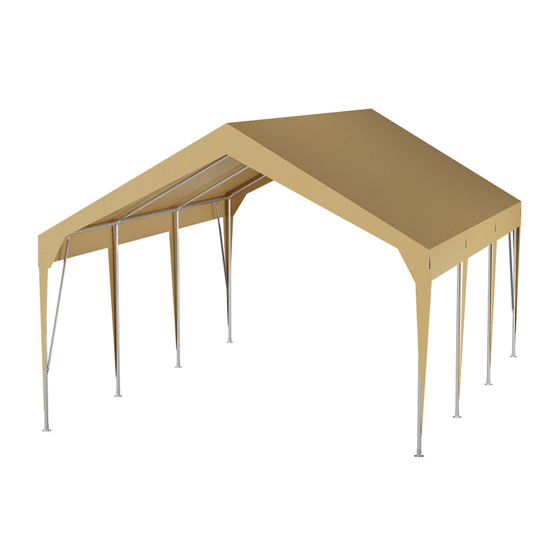 Abri d'auto portatif robuste - Abri imperméable et résistant aux rayons UV pour voitures, bateaux,, Kaki
