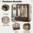 Farmhouse Wooden Style Hall Tree With Arched Design, Bench, 8 Retro Hooks, And 3 Drawers-1745240815