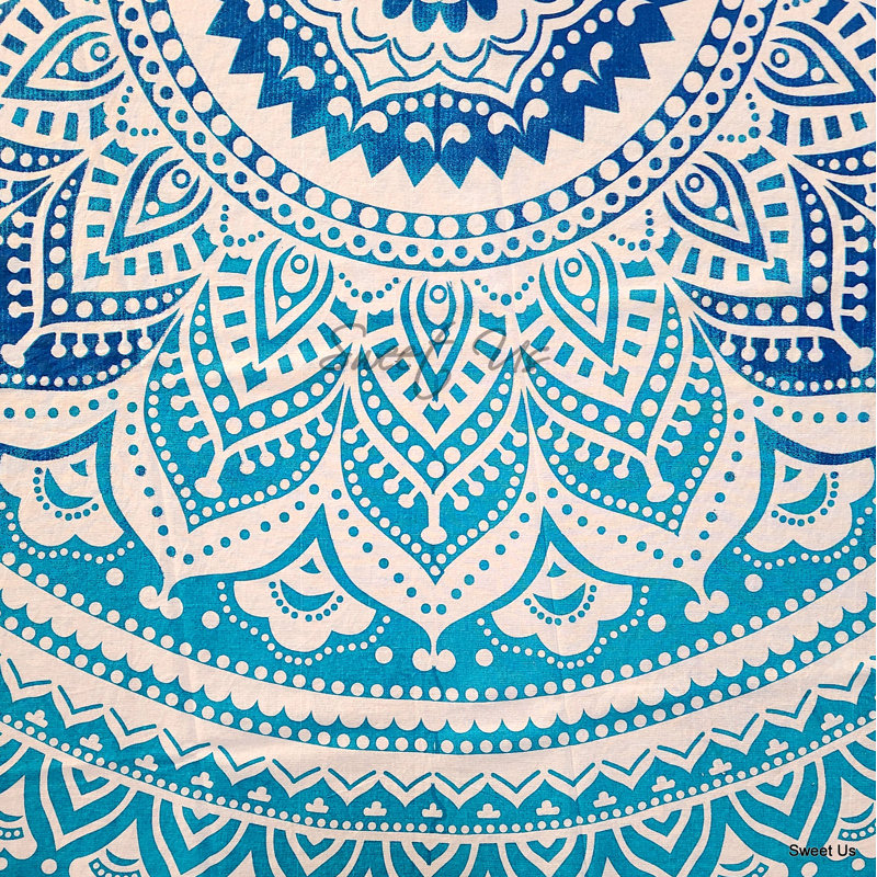 Movses Tie Dye Tablecloth, Blue