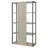 Loomis Whitewashed Grey 4-Shelf Bookshelf