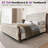 Dulane King Size Tufted Upholstered Sleigh Bed, Modern Chenille Platform Bed Frame, No Box Spring Required, cream-599370918-599370916